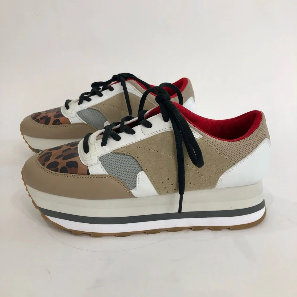 Stylish Women's black + tan Sneakers from Paris— the City of Lights! - Picture 2 of 2